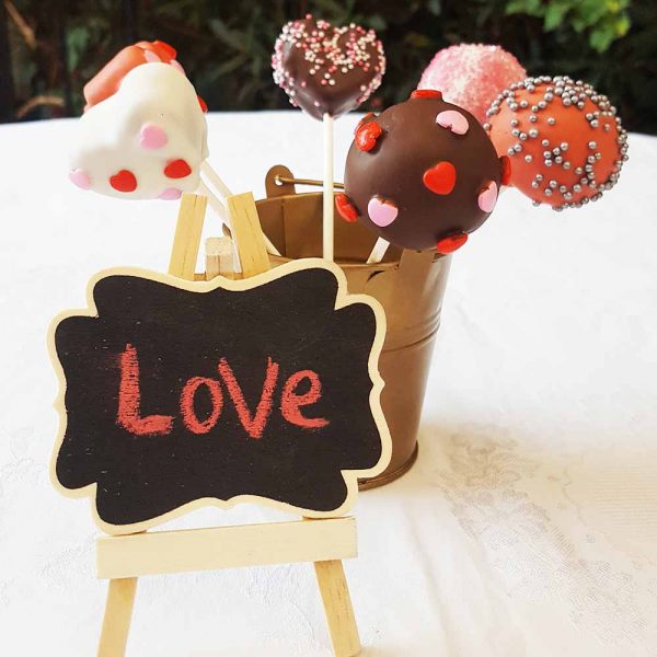 CakePops con Corazones - Tienda de Dulces y Repostería