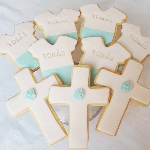 Galletas de Bautizo con Fondant - Tienda de Dulces y Repostería