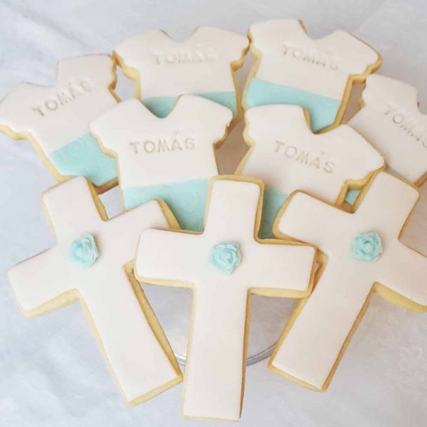 Galletas de Bautizo con Fondant - Tienda de Dulces y Repostería