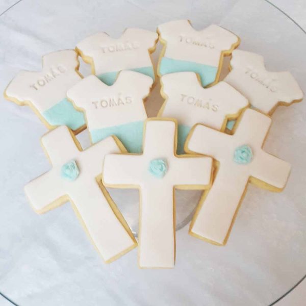 Galletas de Bautizo con Fondant - Tienda de Dulces y Repostería