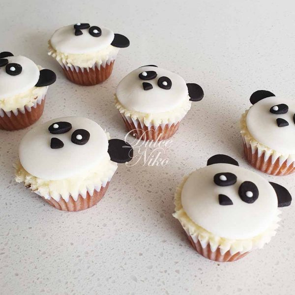 Mini Cupcakes Oso Panda - DulceNiko