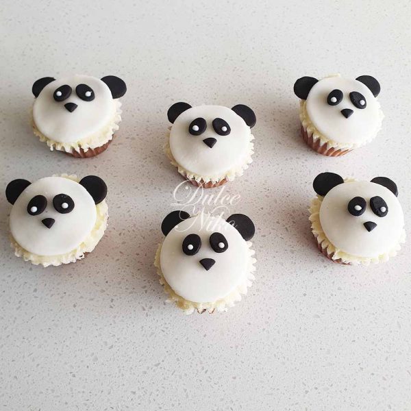 Mini Cupcakes Oso Panda - DulceNiko