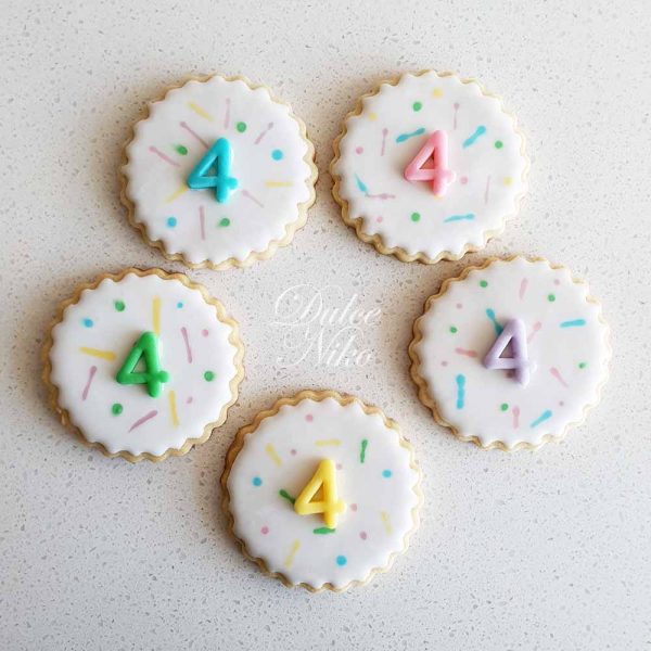 Galletas con Números Mundo Unicornio - DulceNiko