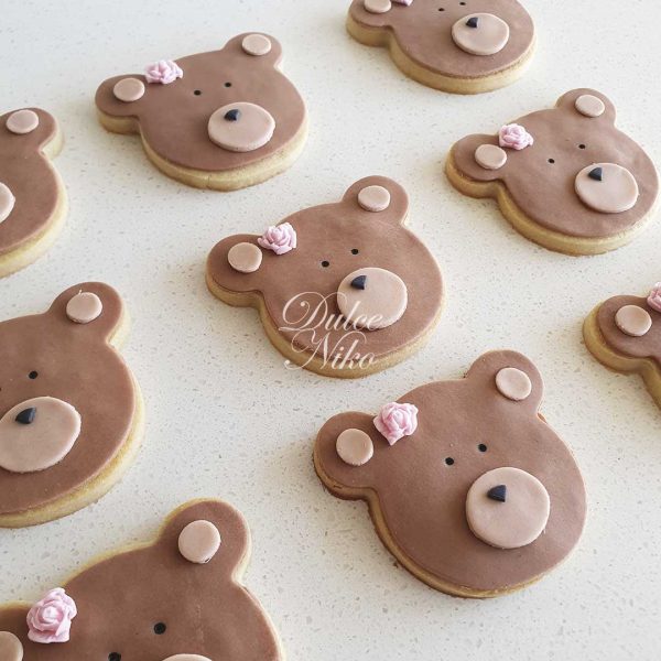 Galletas de Osita Moño Rosa - DulceNiko - Repostería y Dulces