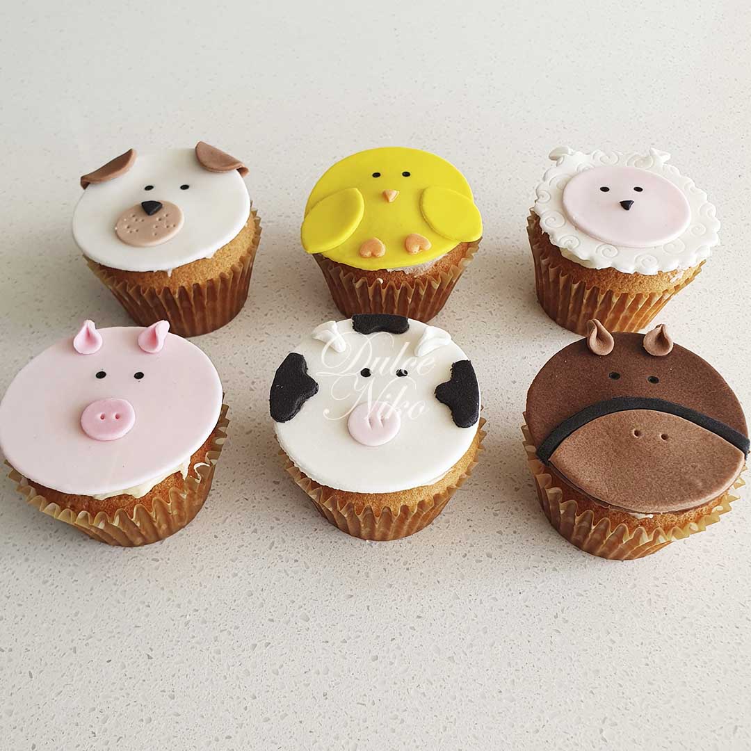 Cupcakes Granja de Animales 12u. | DulceNiko