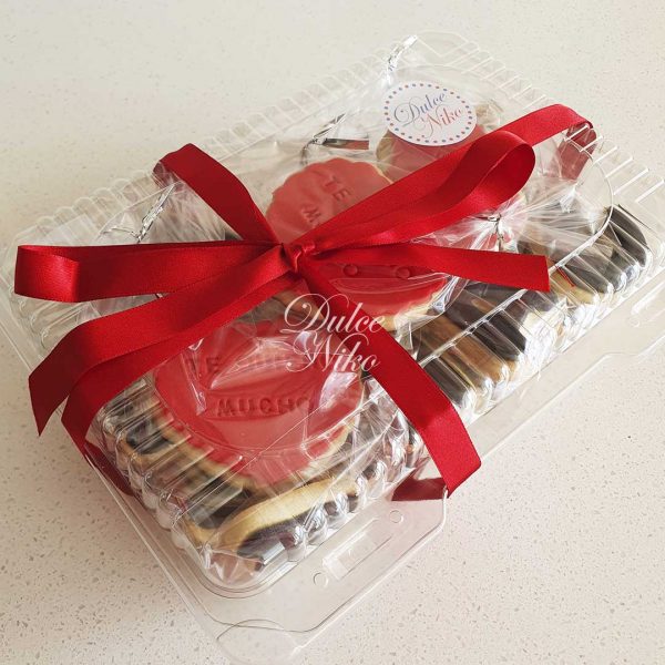 Galletas regalo mensaje te extraño - Tienda de Dulces y Repostería