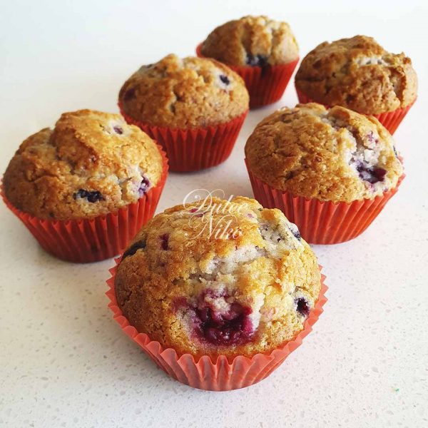 muffins de frutos del bosque - dulceniko