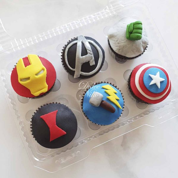 Cupcakes avengers - reposteria - DulceNiko