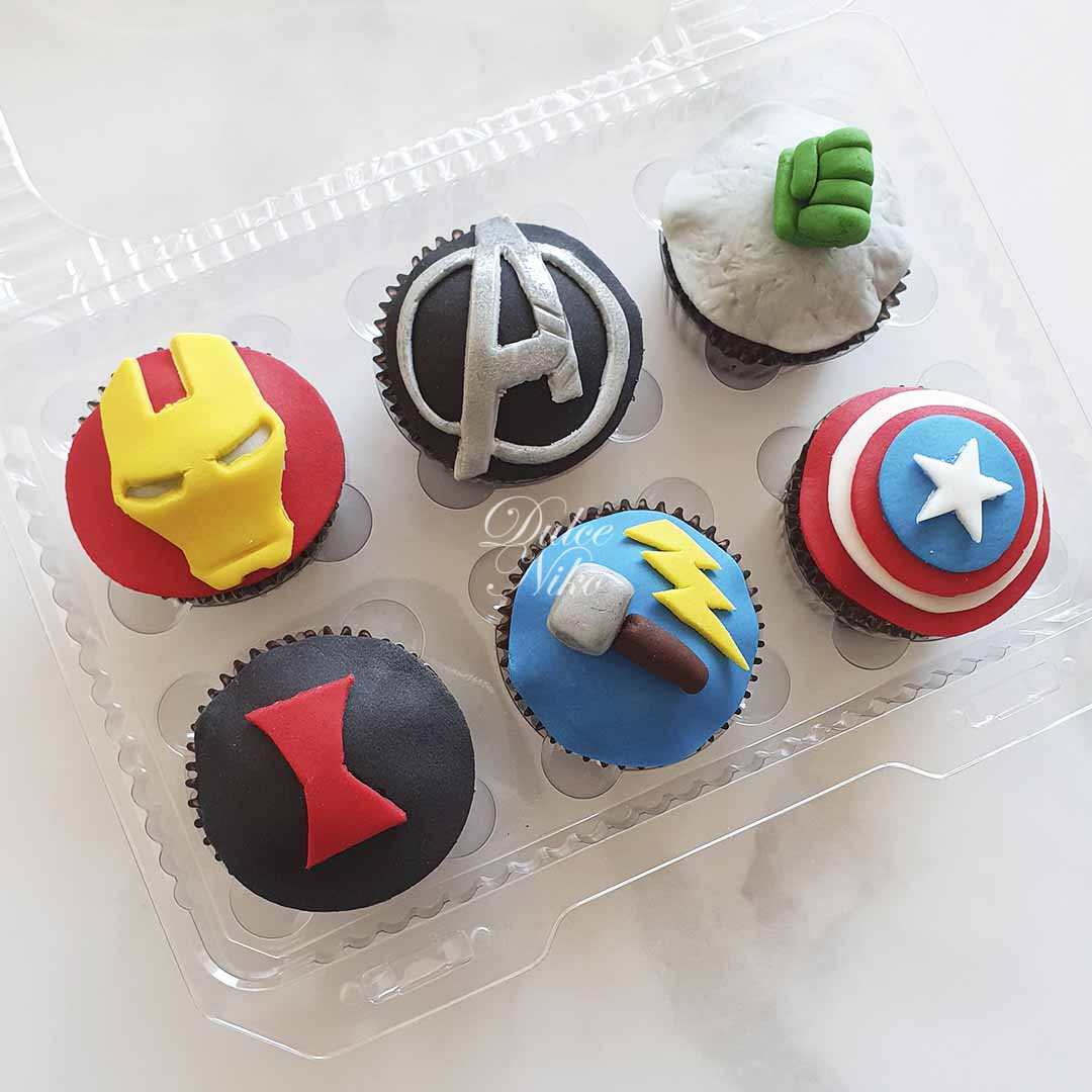 Cupcakes avengers - reposteria - DulceNiko