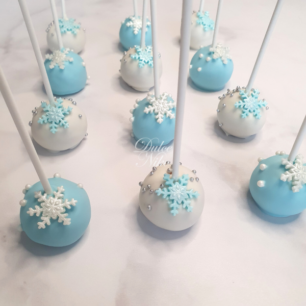 CakePops Copos de Nieve