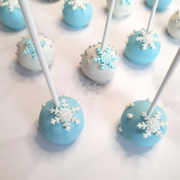 CakePops Copos de Nieve